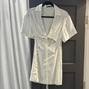 White Button-Down Dress
